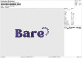 BARE ESTHETIC Embroidery File 6 sizes