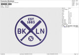 BKLN Embroidery File 6 size