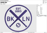 BKLN Embroidery File 6 size