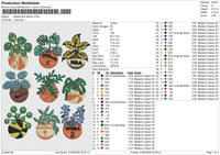 Basket ball flowers Embroidery File 6 size