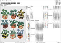 Basket ball flowers Embroidery File 6 size