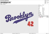 Brooklyn42 Embroidery File 6 size