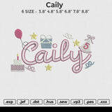Caily Embroidery File 6 sizes