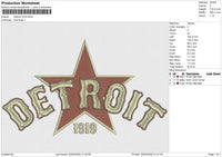 Detroit 1919 Embroidery File 6 size