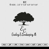 EC Embroidery File 6 sizes