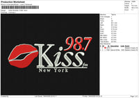 KISS FM NEW YORK Embroidery File 6 size
