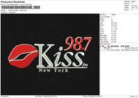KISS FM NEW YORK Embroidery File 6 size
