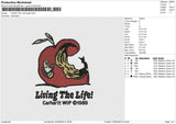 LIVING THE LIFE APPLE Embroidery File