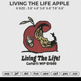 LIVING THE LIFE APPLE Embroidery File