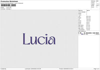 Lucia Embroidery File 6 size