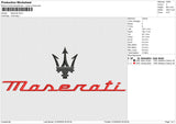 Maserati Embroidery File 6 size