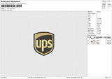 UPS Logo Embroidery File 6 size