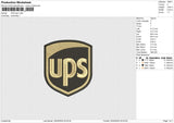 UPS Logo Embroidery File 6 size