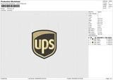 UPS Logo Embroidery File 6 size