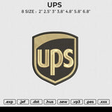 UPS Logo Embroidery File 6 size
