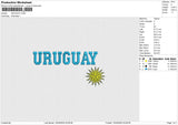 URUGUAY Embroidery File 6 size