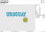 URUGUAY Embroidery File 6 size