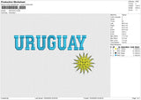 URUGUAY Embroidery File 6 size