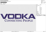 VODKA Embroidery File 6 size