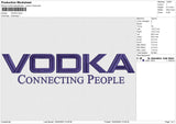 VODKA Embroidery File 6 size