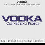 VODKA Embroidery File 6 size