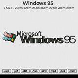 Windows 95 Embroidery File 6 size