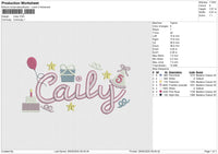 Caily Embroidery File 6 sizes