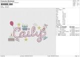Caily Embroidery File 6 sizes