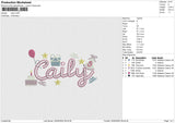 Caily Embroidery File 6 sizes