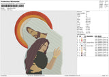 Hugs jesus Embroidery File 6 size