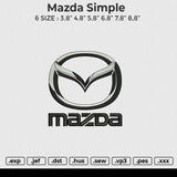 Mazda Simple Embroidery File 6 size