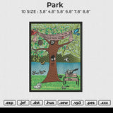 Park Embroidery File 6 size