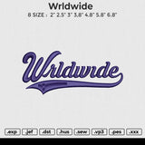 Wrldwide Embroidery File 6 size